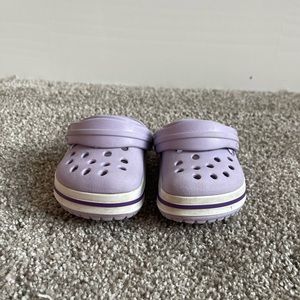 Toddler size 4 purple crocs